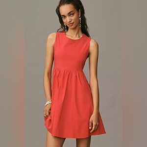Anthropologie Maeve Sleeveless Back-Bow Mini Dress